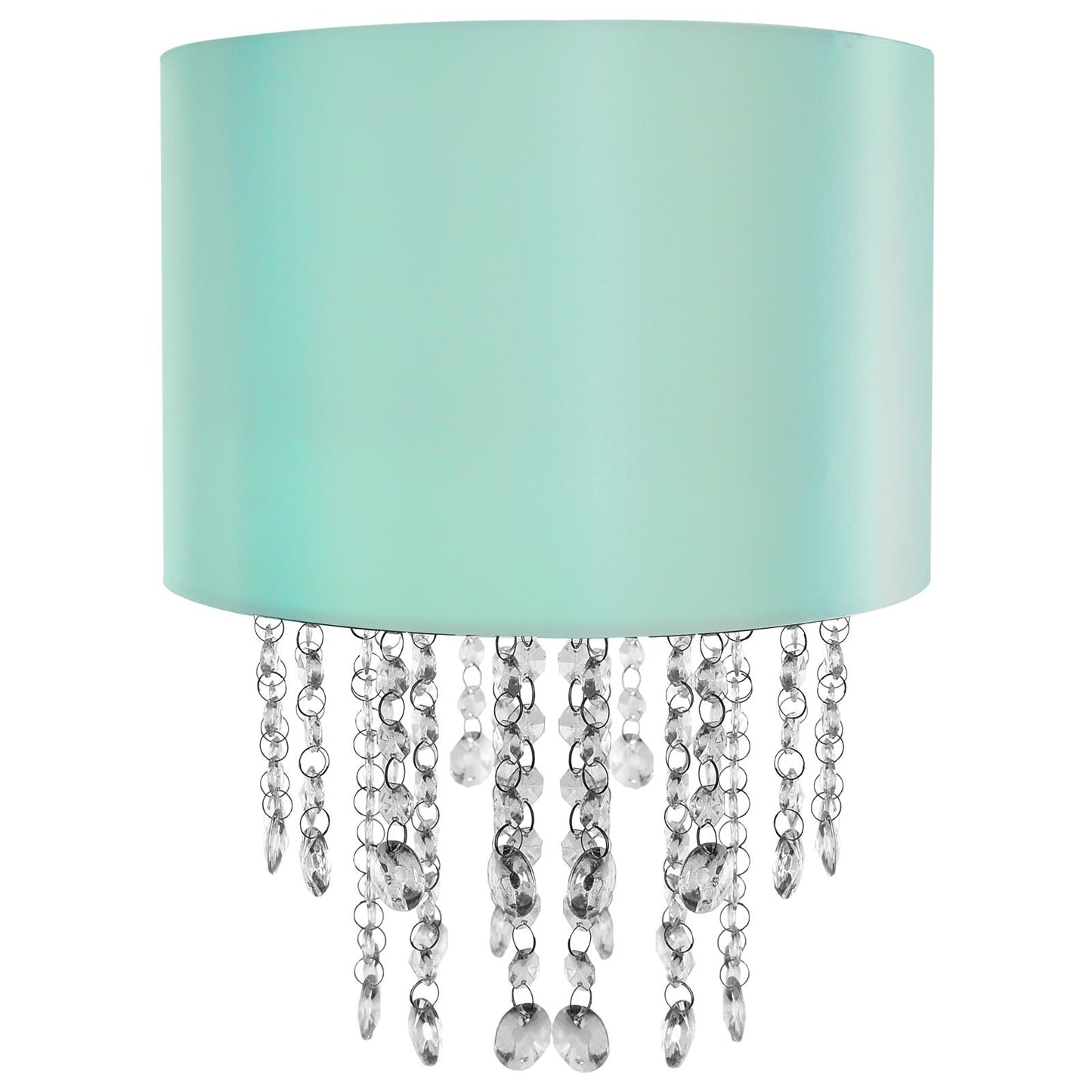 Metallic Lagoon Green Cylinder Ceiling Lamp Shade