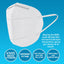 25-Pack White Face Mask 5-Ply Breathable Safety Masks