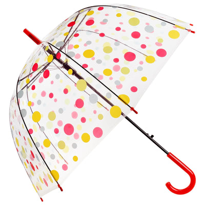 Stylish And Colourful Umbrella With Polka Dot Design