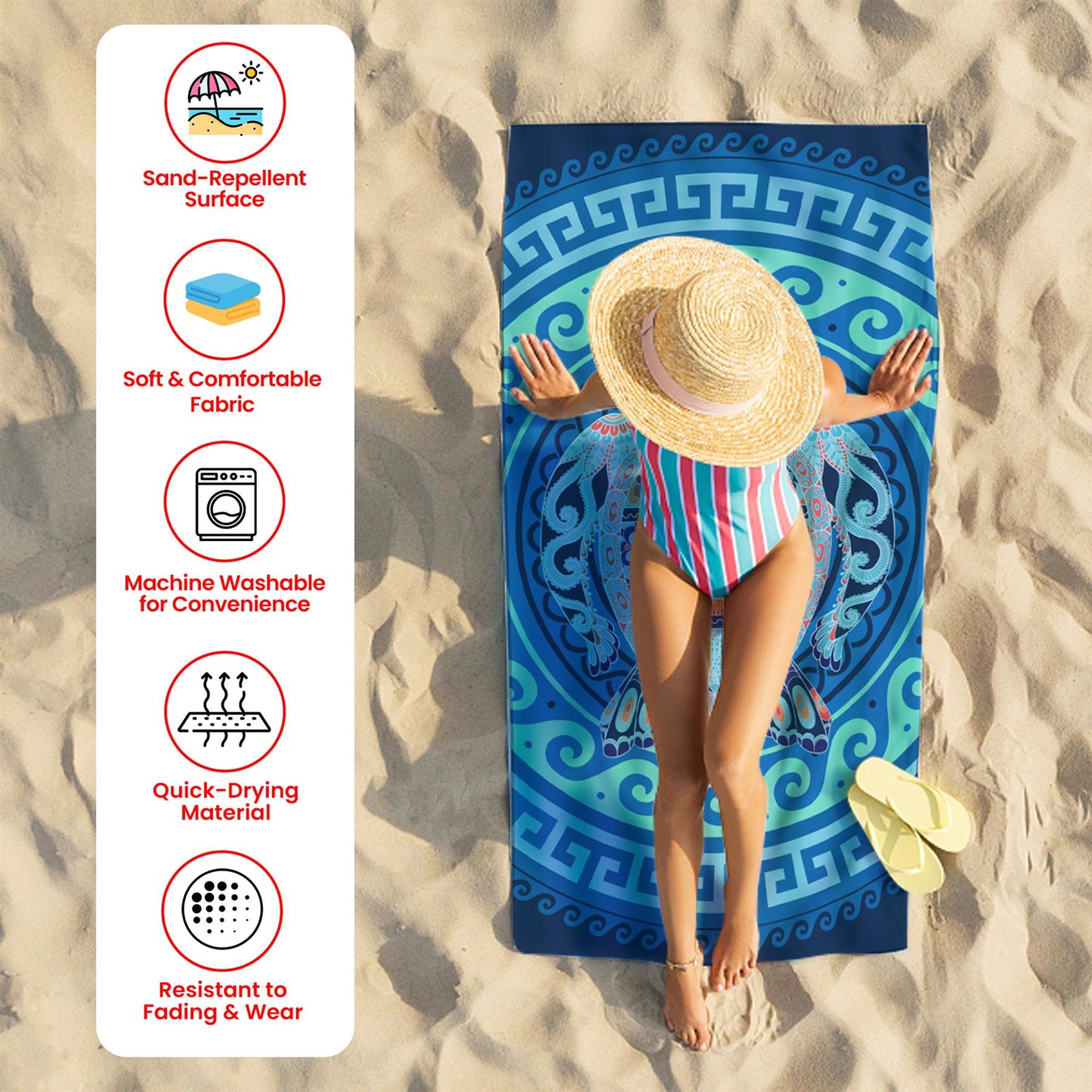 Extra Large Beach Towel Microfibre Picnic Summer Towel