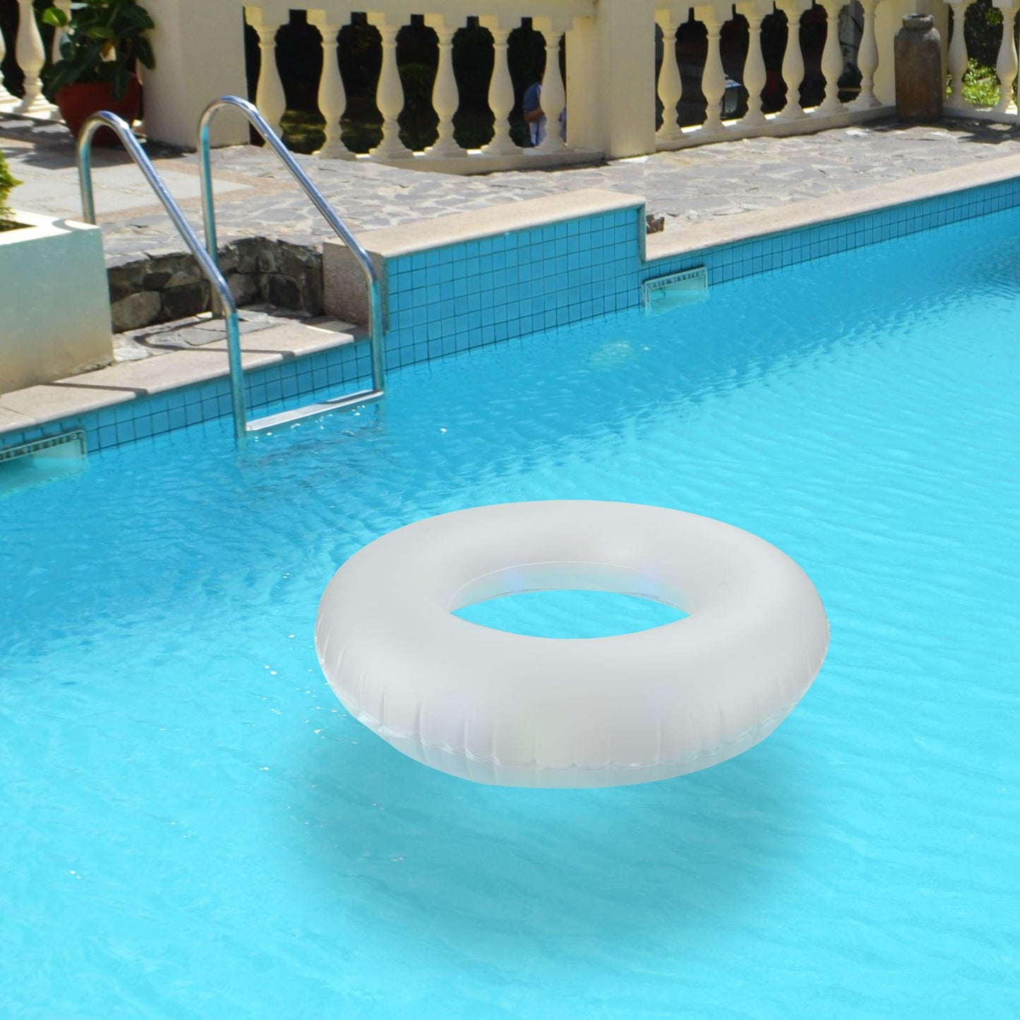 90cm Diameter Swim Ring with LED Lights for Pool Fun