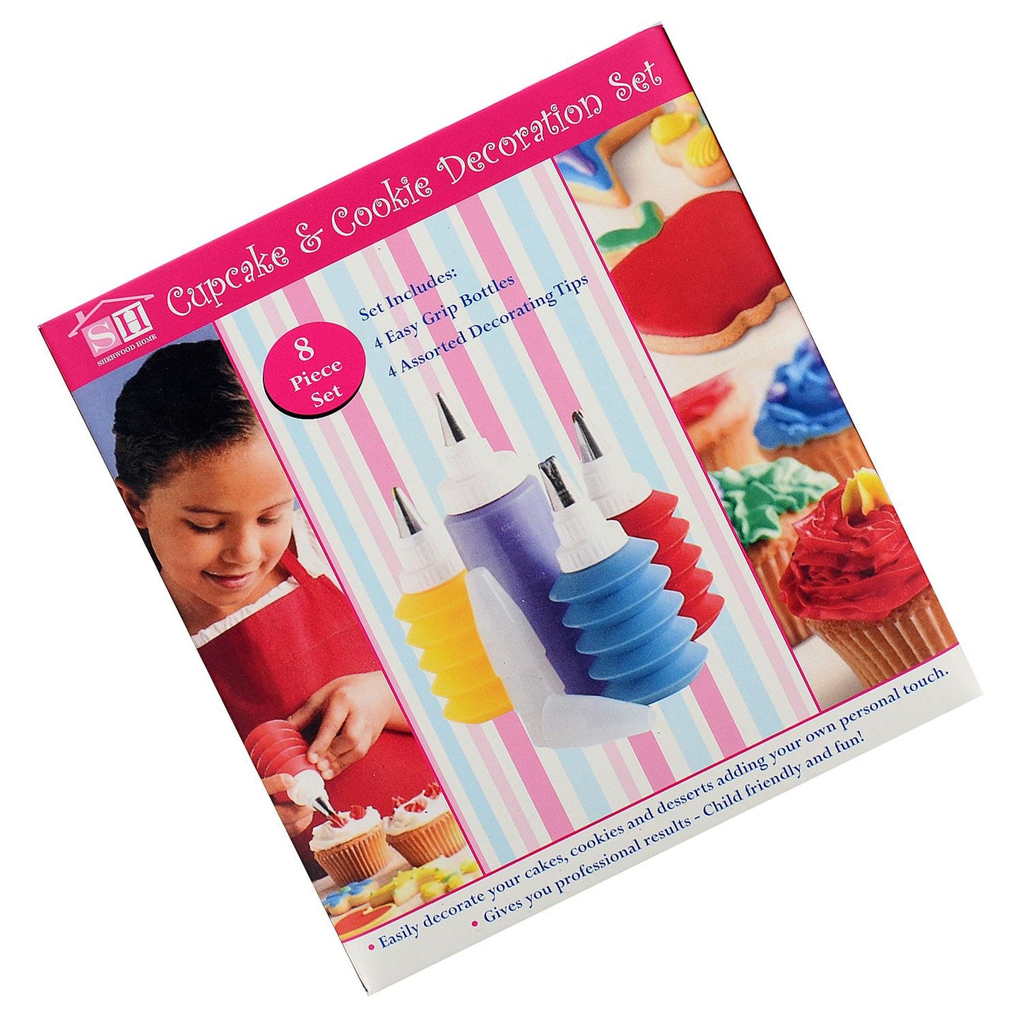 Baking Decoration Kit For Cupcakes And Cookies - Icing And Frosting Tools 8Pc