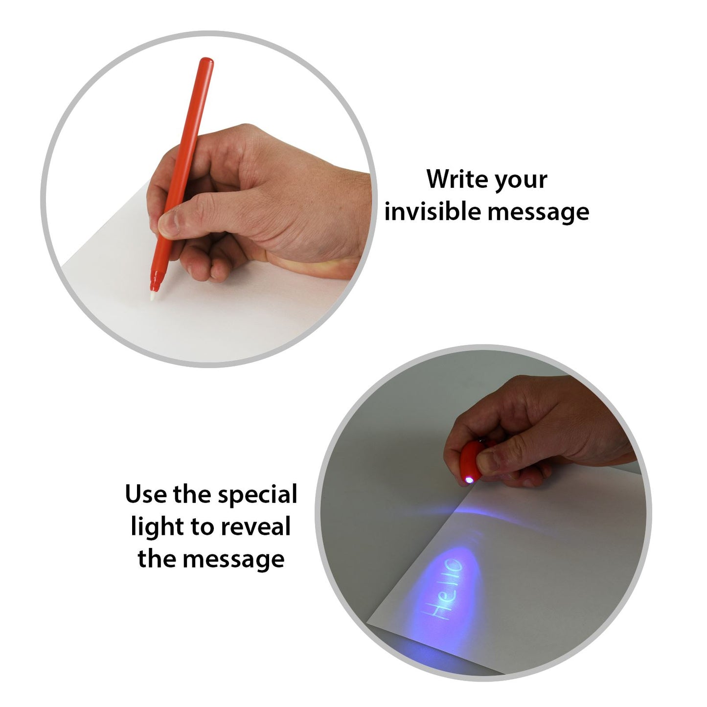 Secret Message Pen With Invisible Ink And Uv Light