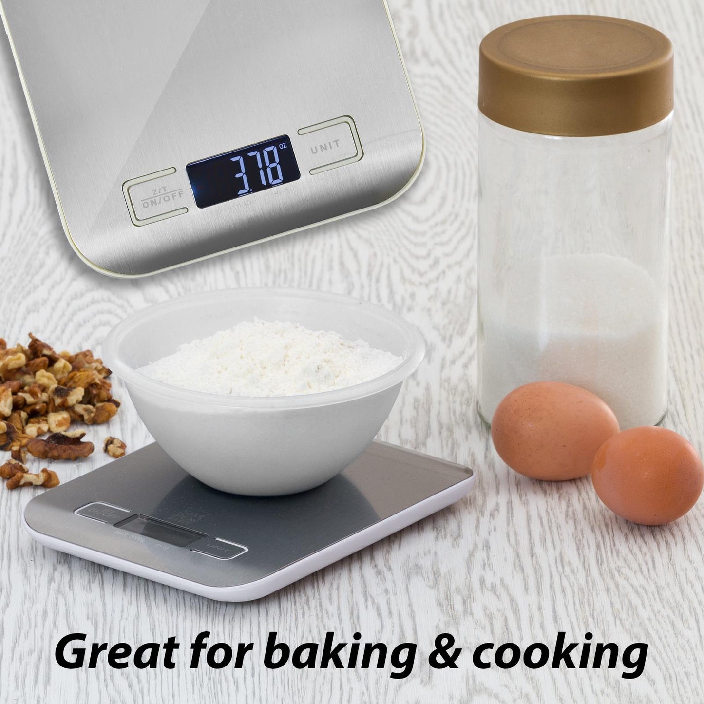 Electronic Kitchen Scale With A Pocket Lcd Display And Capacity Up To 5000G