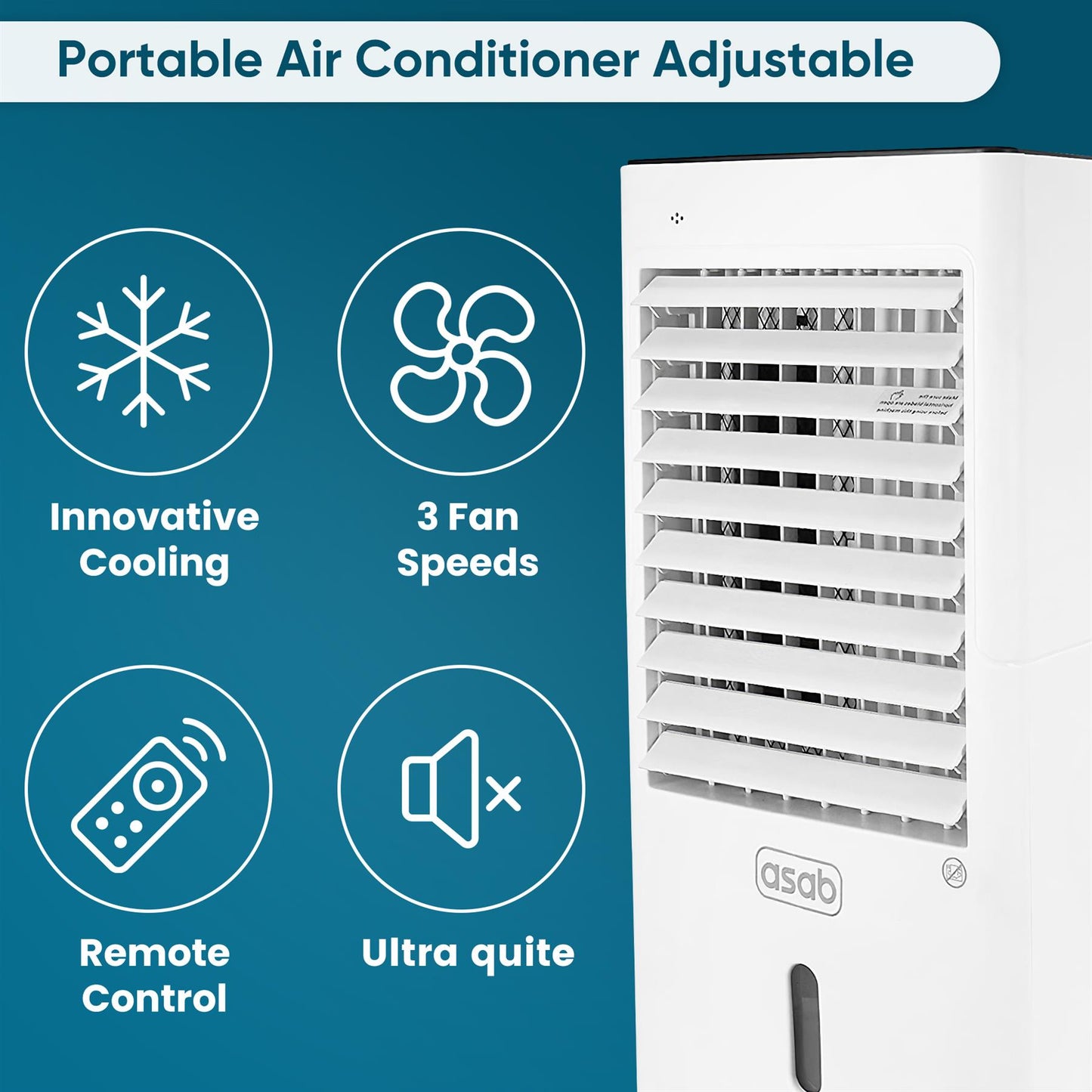 12L Air Conditioning Unit Evaporative Humidifer with Remote 7000BTU 3-in-1 Fan