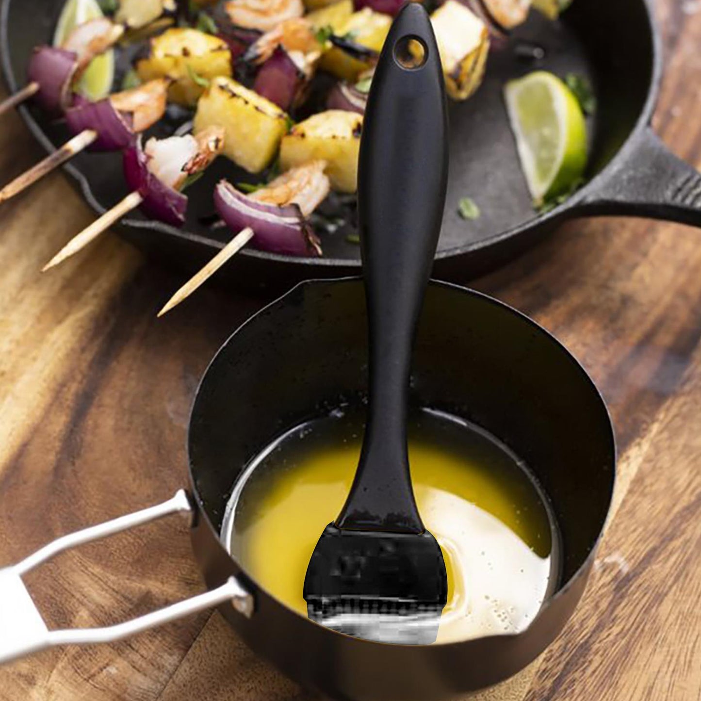 Non-Stick Saucepan Pot With Silicone Basting Brush