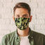Lime Camouflage Reusable Men'S Face Mask