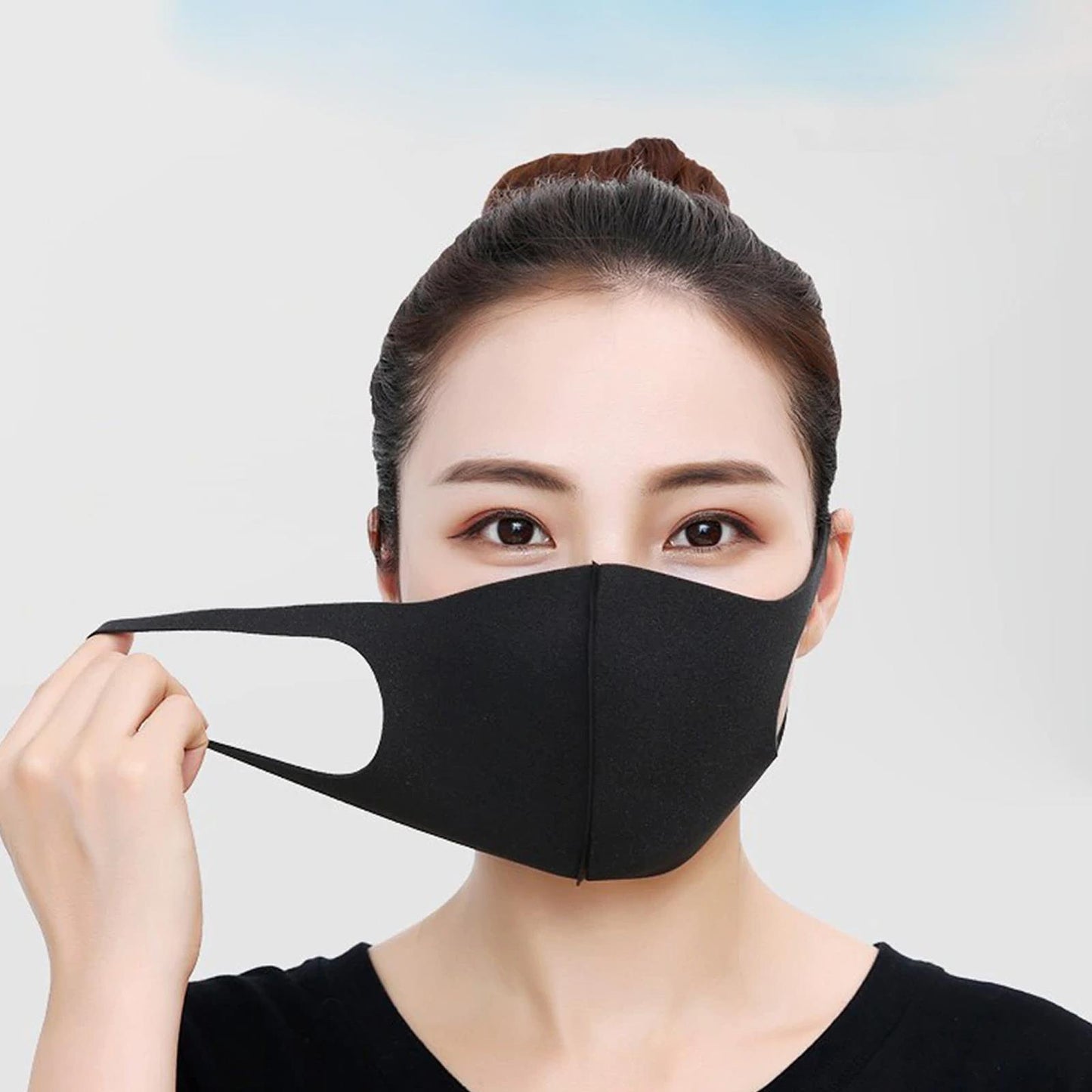 Washable And Reusable Black Face Mask