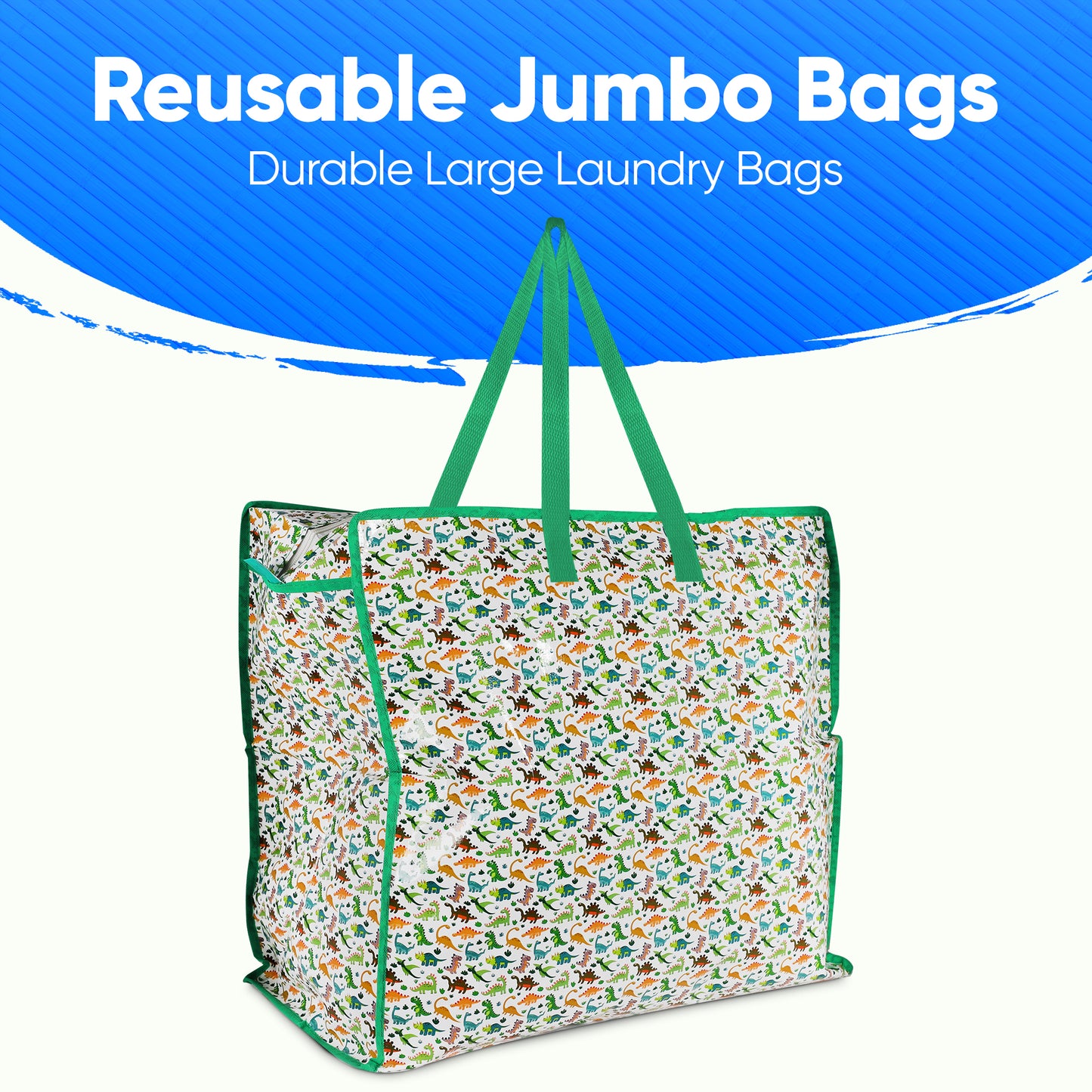 Reusable Jumbo Laundry Bags with Zips for Moving Storage Extra Large Durable Bag