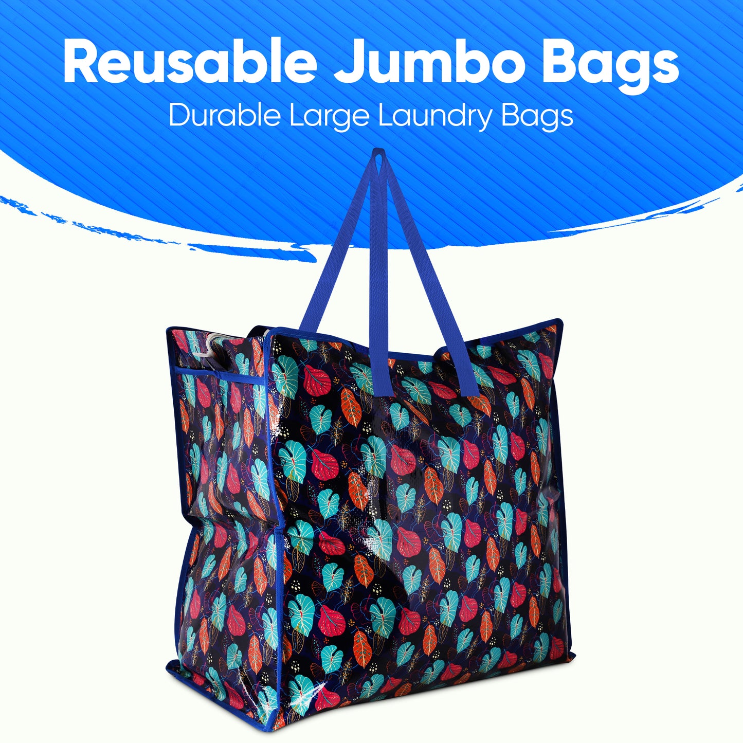 Reusable Jumbo Laundry Bags with Zips for Moving Storage Extra Large Durable Bag