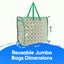 Reusable Jumbo Laundry Bags with Zips for Moving Storage Extra Large Durable Bag