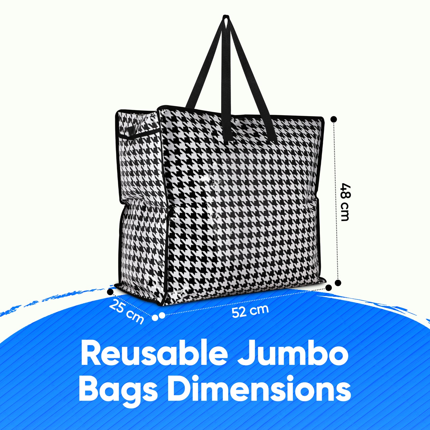 Reusable Jumbo Laundry Bags with Zips for Moving Storage Extra Large Durable Bag