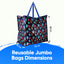 Reusable Jumbo Laundry Bags with Zips for Moving Storage Extra Large Durable Bag