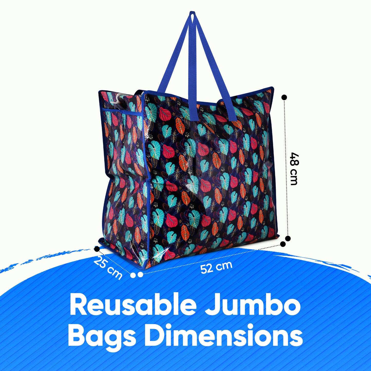 Reusable Jumbo Laundry Bags with Zips for Moving Storage Extra Large Durable Bag