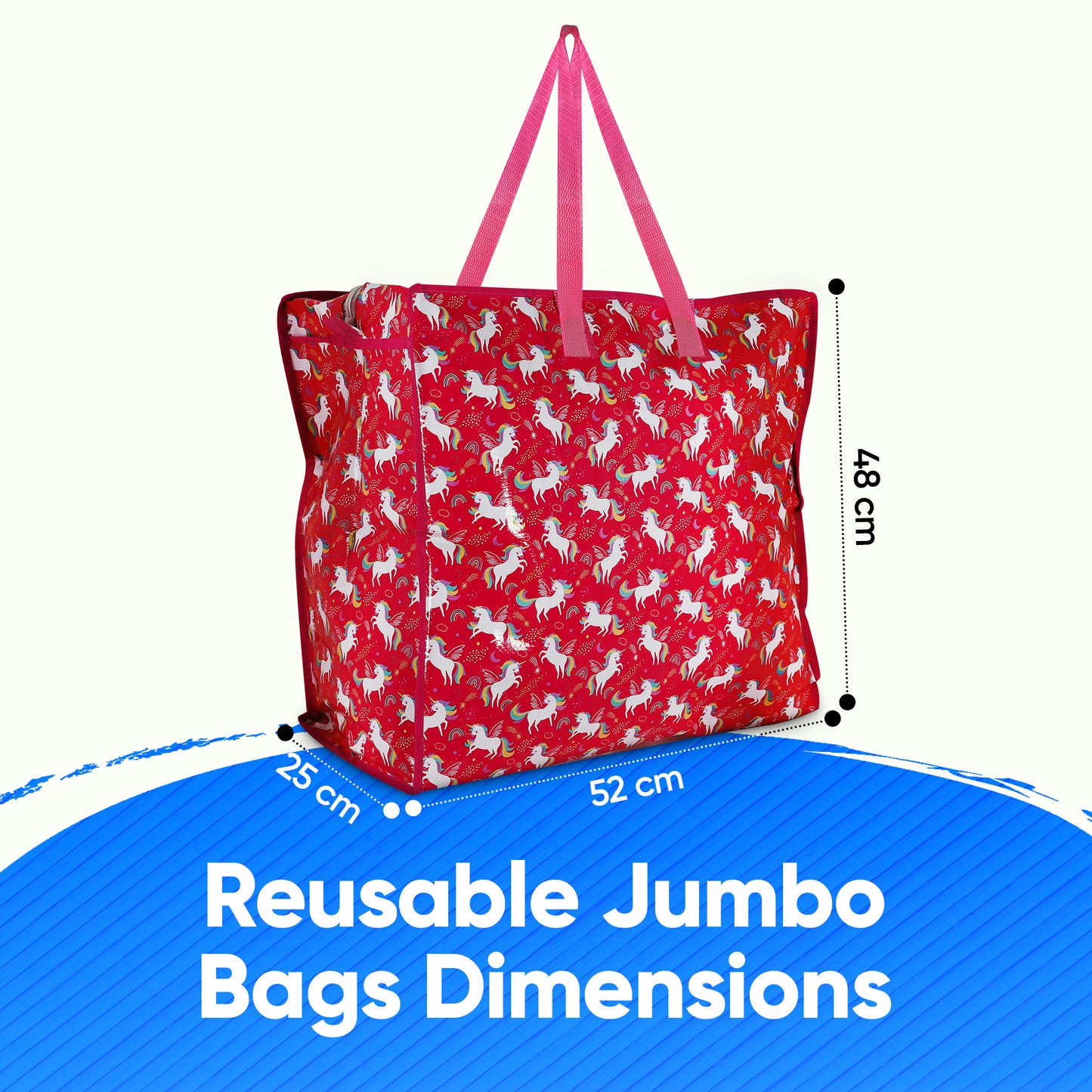 Reusable Jumbo Laundry Bags with Zips for Moving Storage Extra Large Durable Bag