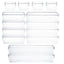 14 Pack Plastic Storage Boxes Desk Drawer Organisers Home Office Makeup Dividers