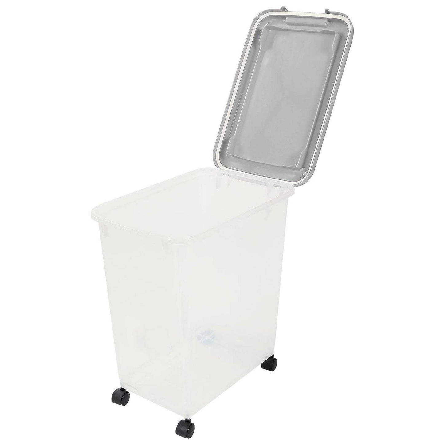 Airtight And Stackable Food Storage Bin In A Stylish Grey Color
