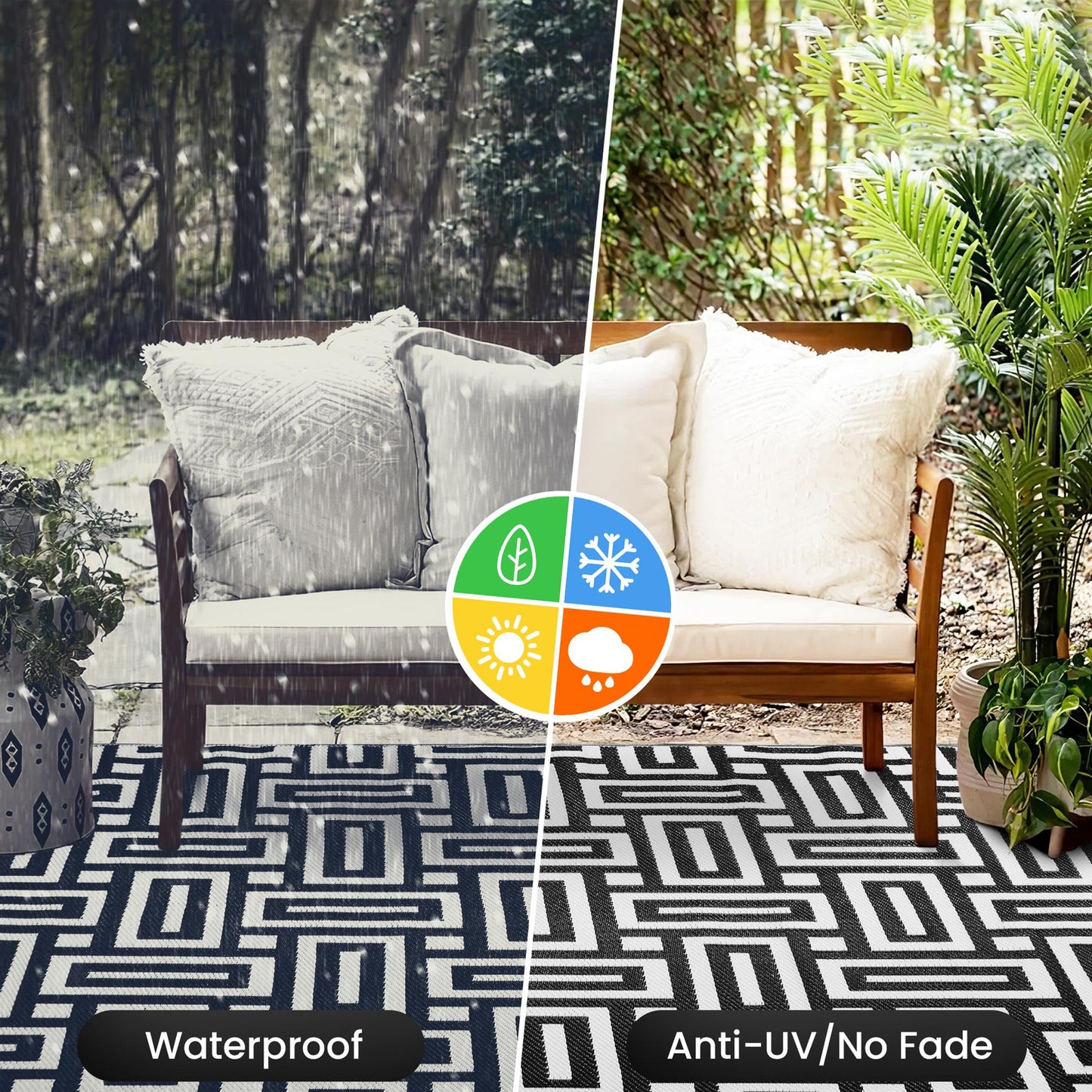 Transform Your Outdoor Space with a Large-Sized Outdoor Rug