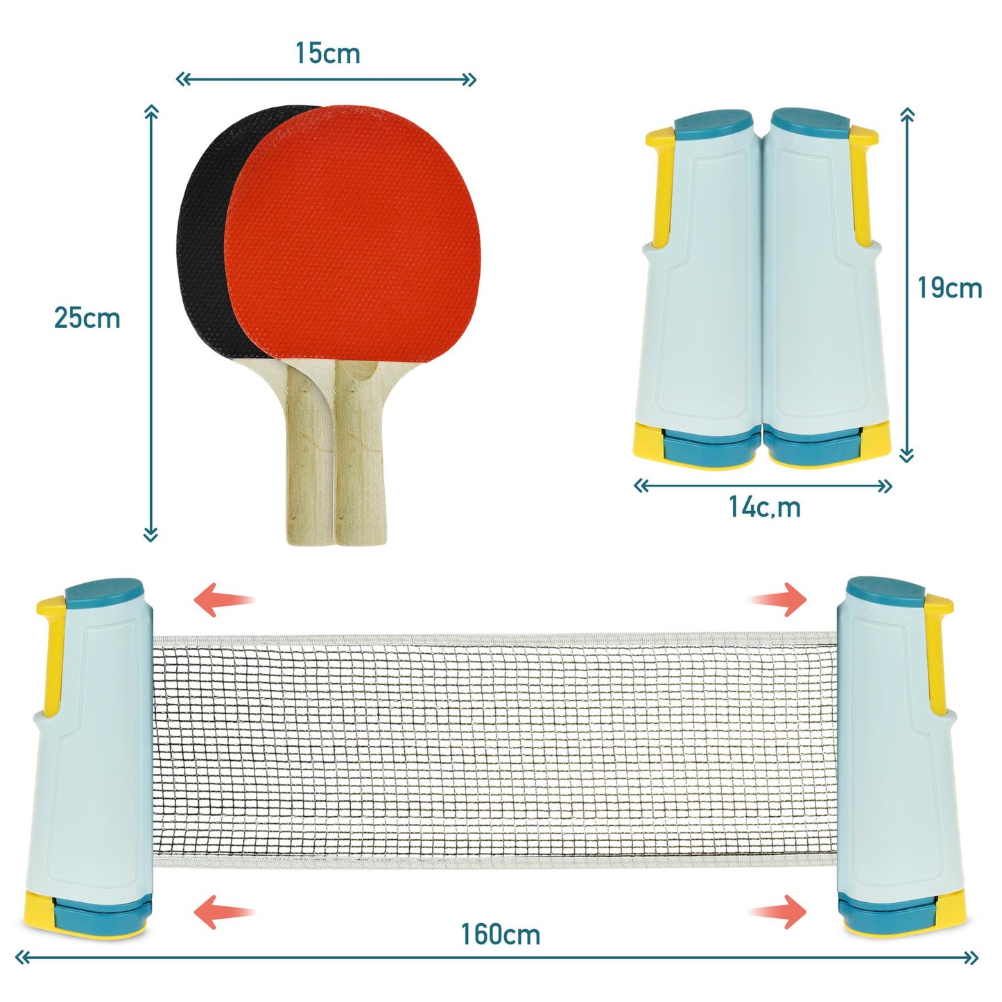 Portable Mini Table Tennis Set For Fun Anywhere
