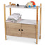 Kids' Bedroom Storage Cabinet With Sliding Doors In White Wood Finish