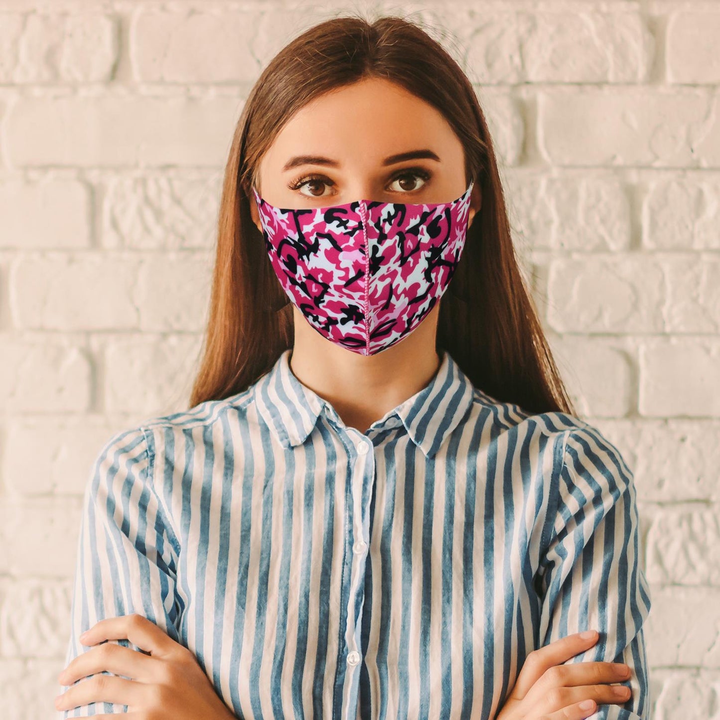 Pink Camouflage Face Mask