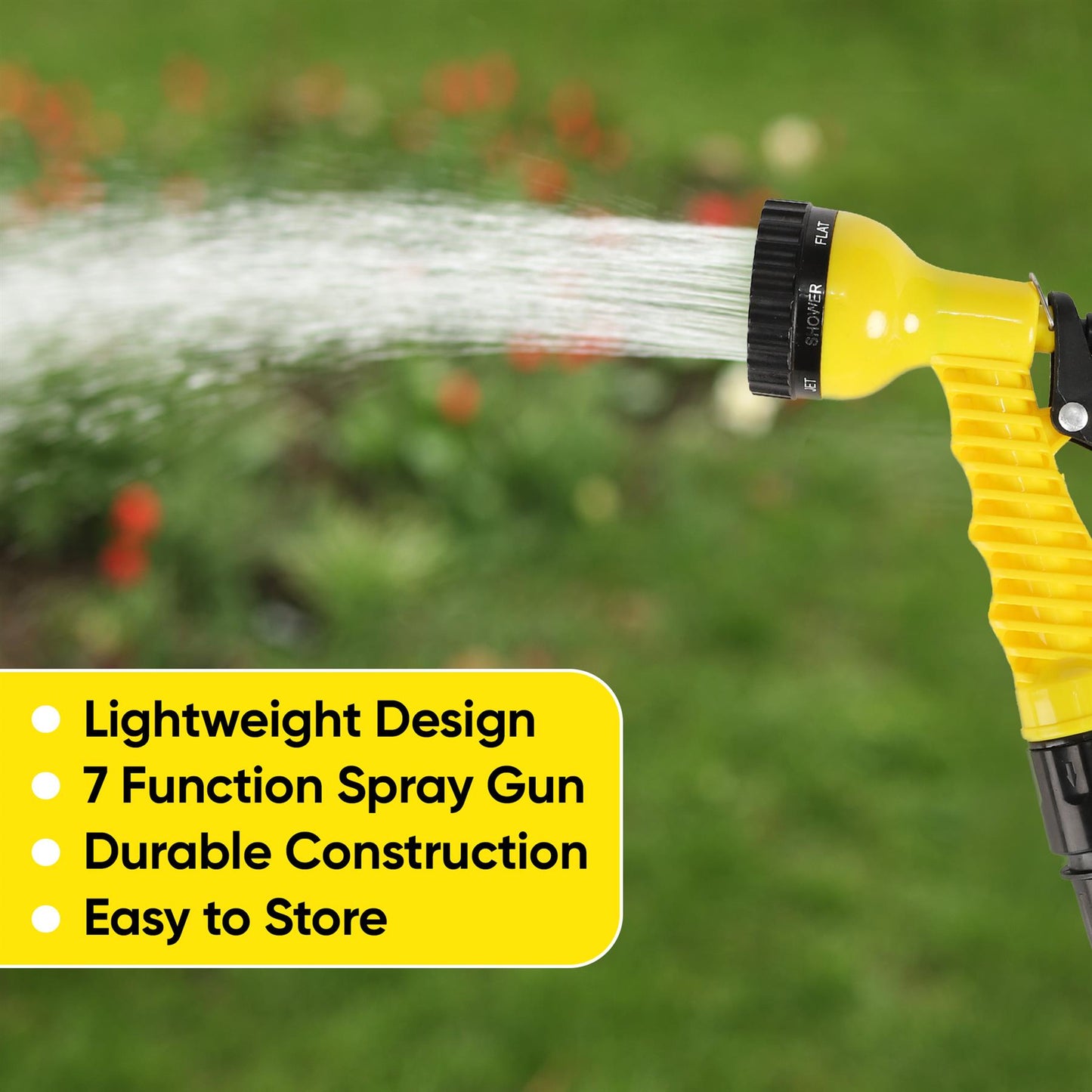 Expanding Hose 30M/100FT With 7 Dial Spray Gun Yellow