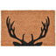 Rustic Stag Horns Coir Doormat