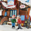 Led Light-Up Decorative Snow Ski School Nativity Scene For Christmas