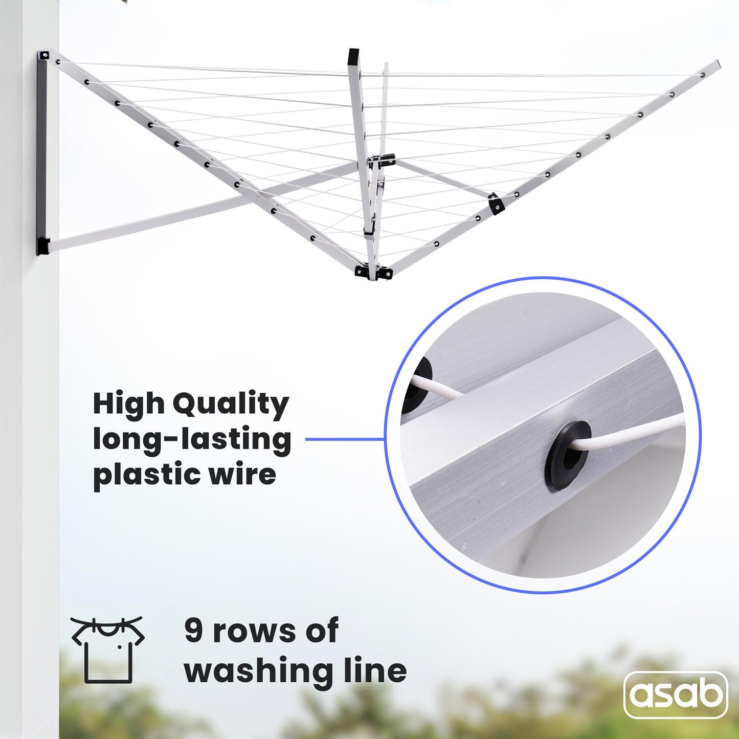 5-Arm Folding Laundry Drying Rack For Indoor & Outdoor Use