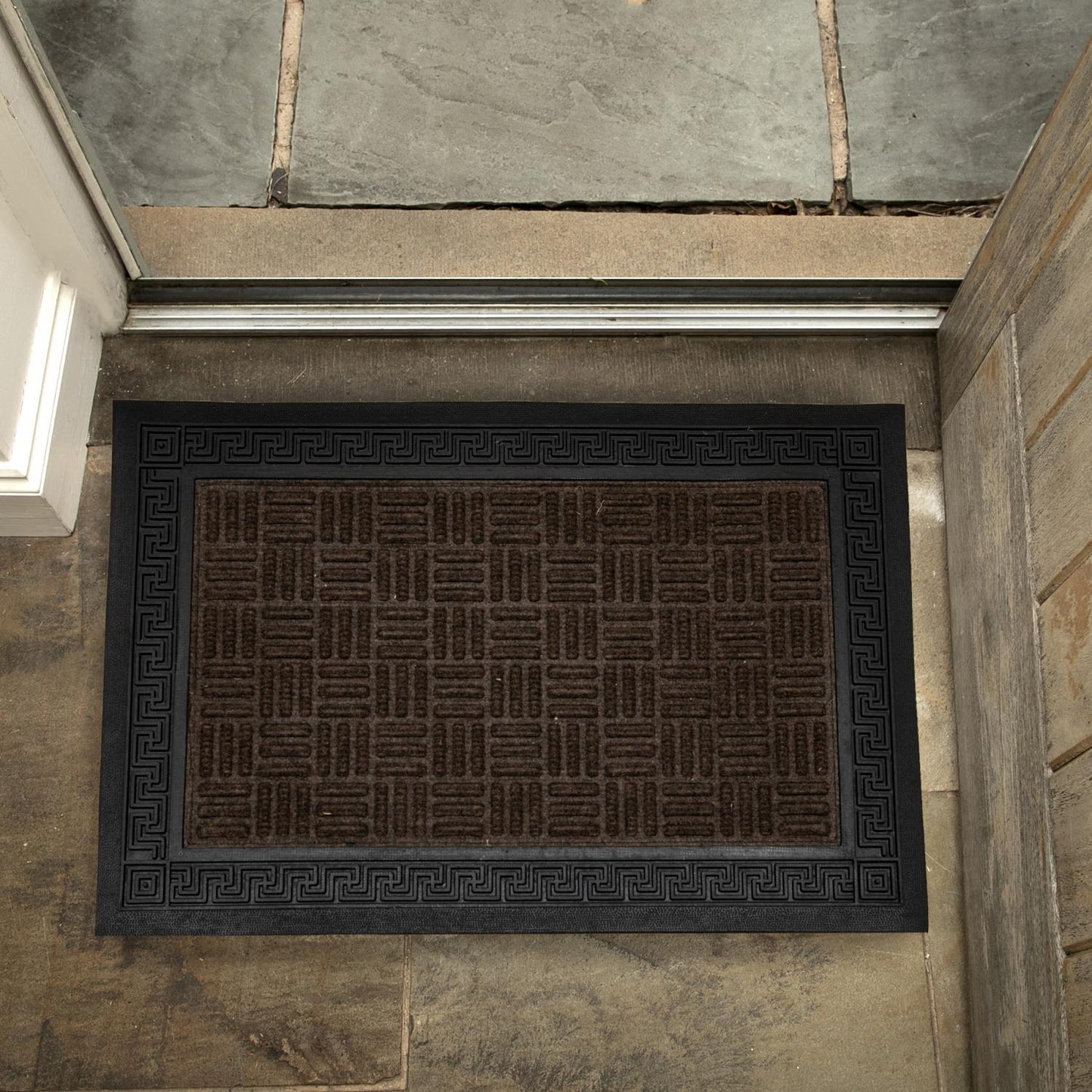 Keep Your Hallway Safe And Stylish With This Non-Slip Brown Floor Mat