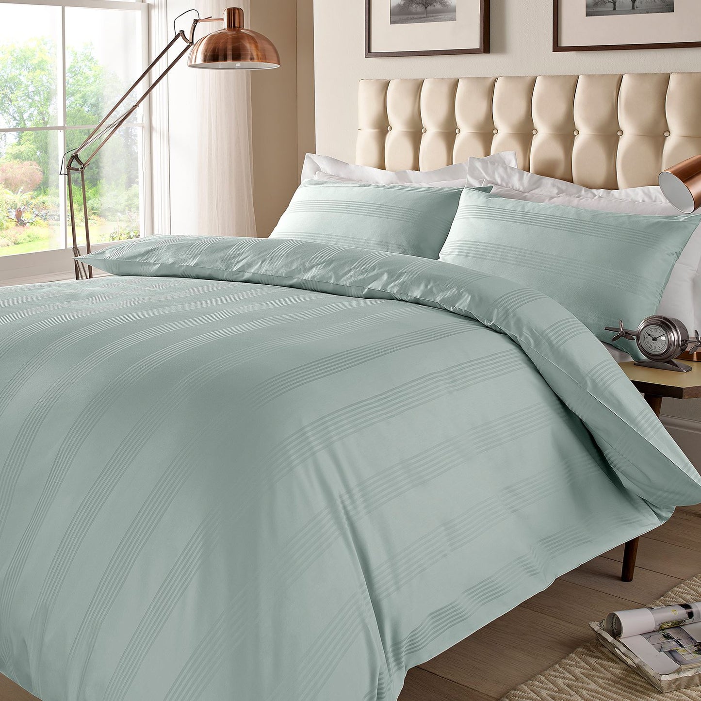 Add a Pop of Color to Your Bedding with a 100% Cotton Multi Stripe Duvet Set