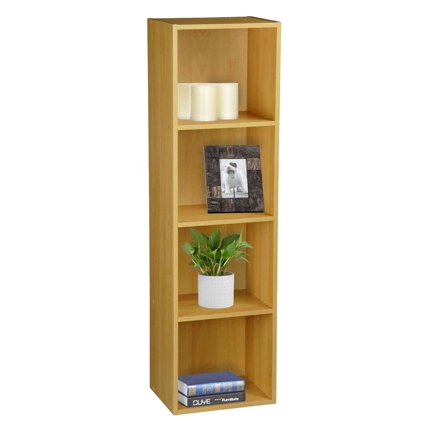 Green Wooden Bookshelf Organizer for Home or Office