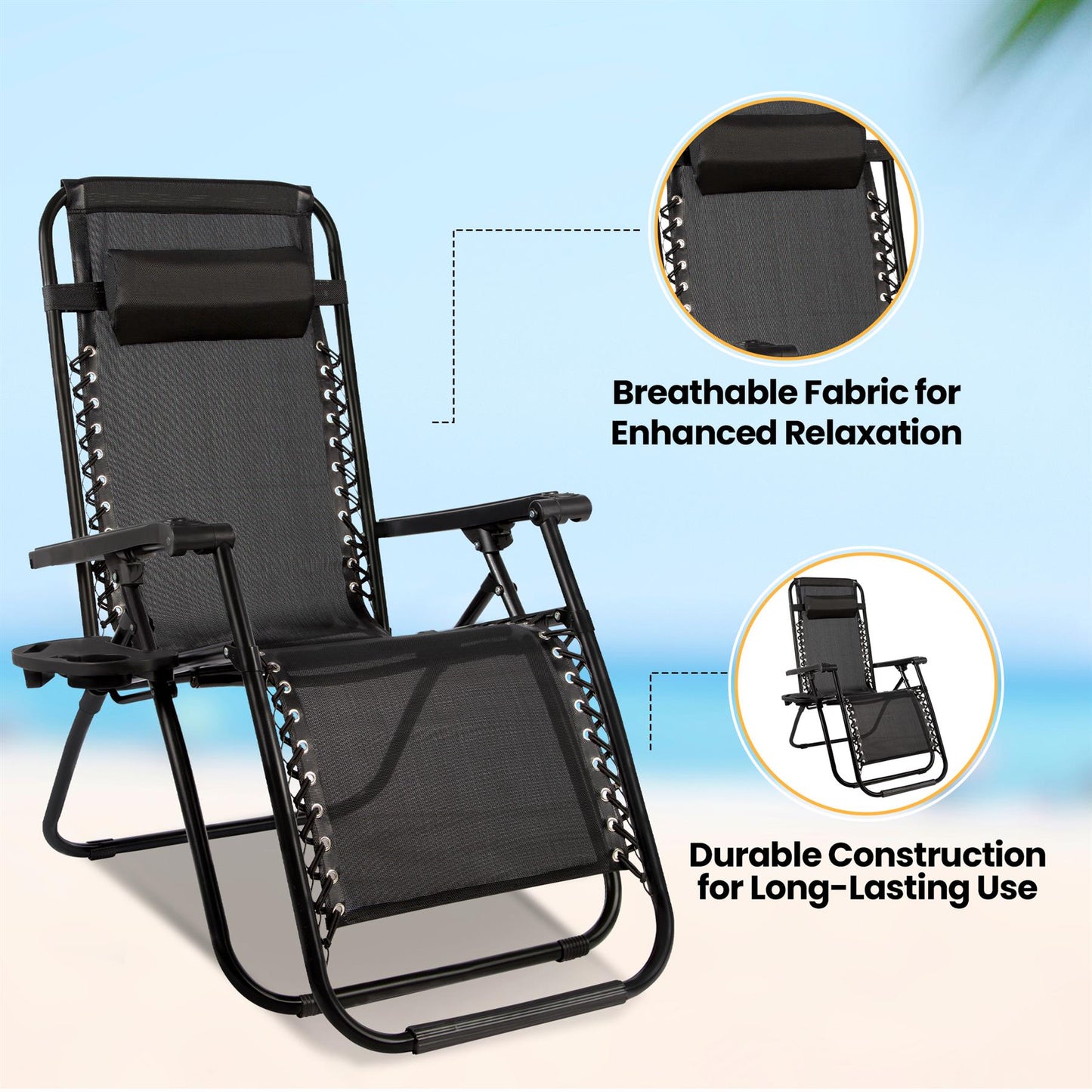 Relaxing Chair with Canopy Offers Zero Gravity Comfort