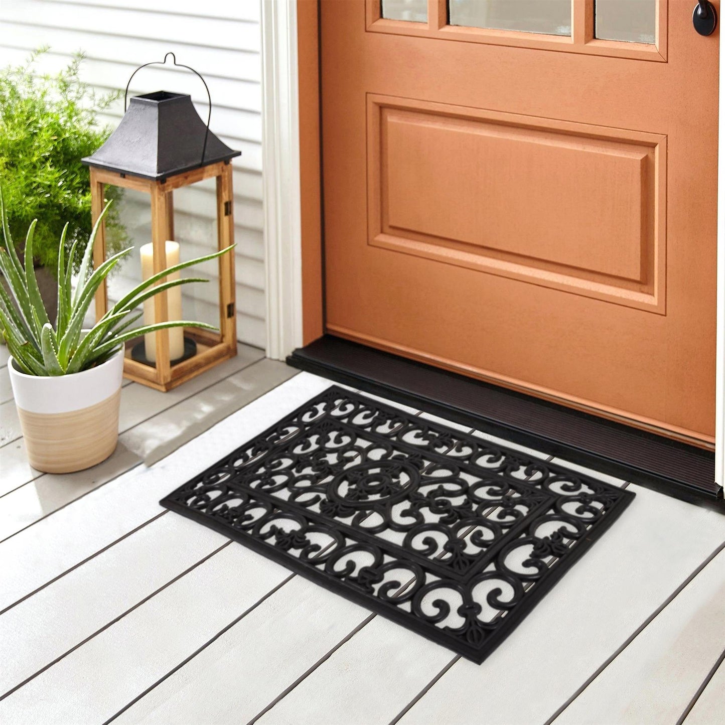 Add a Touch of Elegance with a Wrought Rubber Door Mat