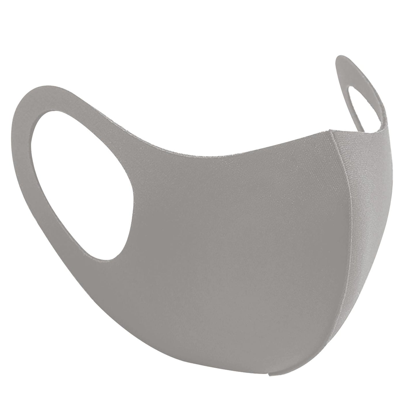 Grey Reusable Face Mask With Adjustable Ear Loops And Washable Fabric