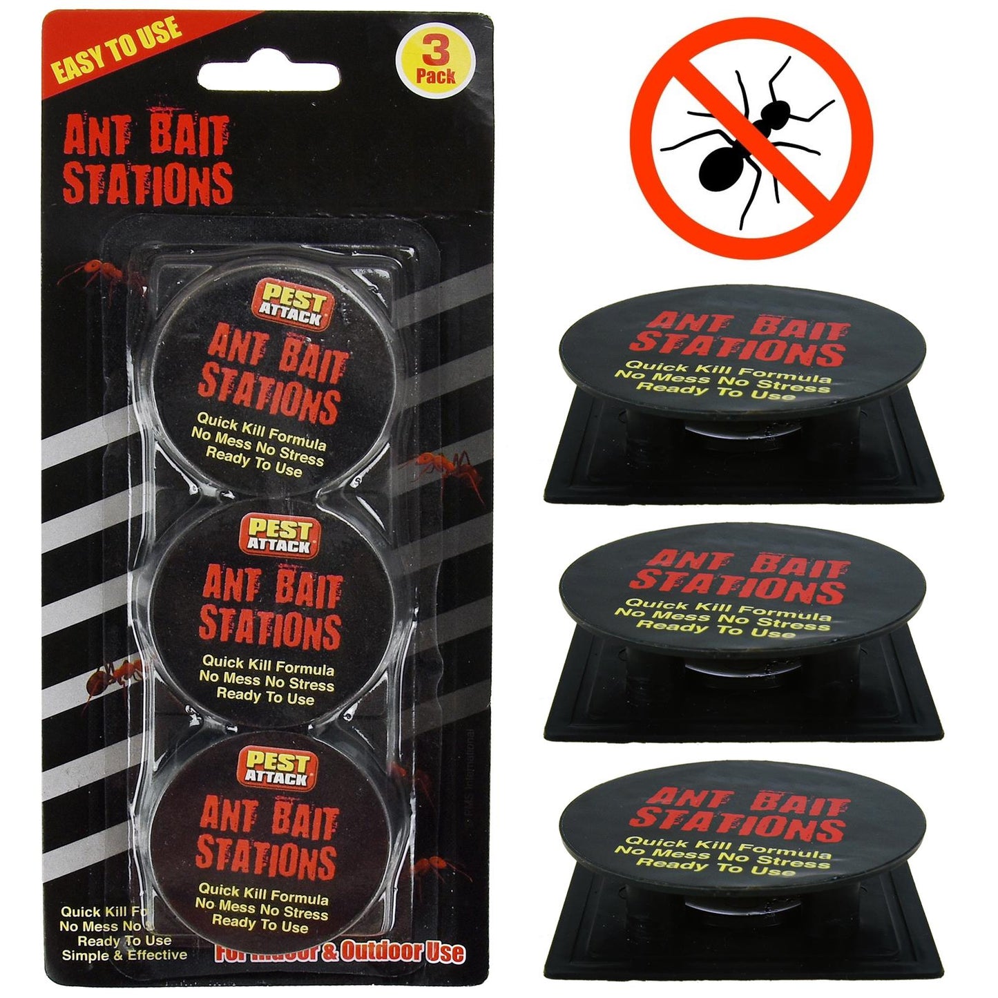 Set Of 3 Ant Killer Bait Stations