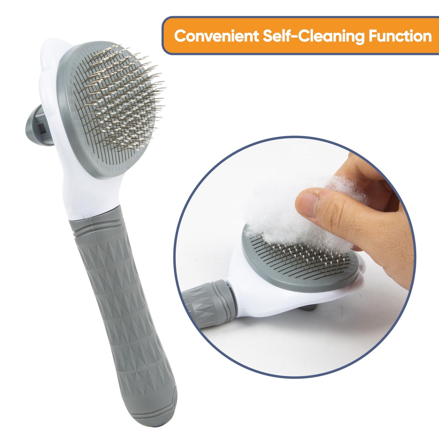 Self Cleaning Dog Pet Brush Cat Grooming Brush Massage Hair Remover