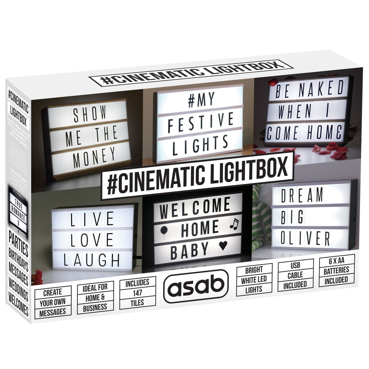 Cinematic Light Box, LED Message Board, Letter Light Box, Customizable Light Box