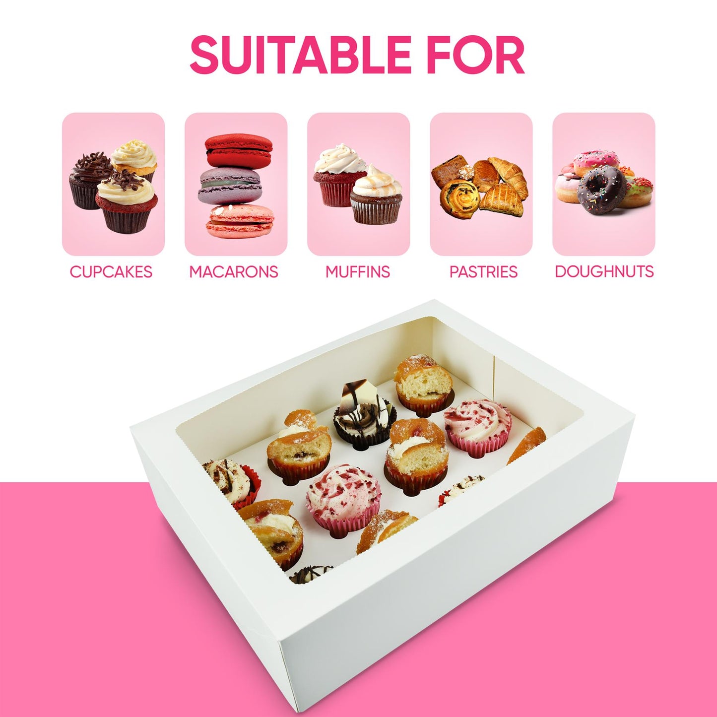 Cupcake Carriers, Bakery Boxes, Individual Cupcake Boxes