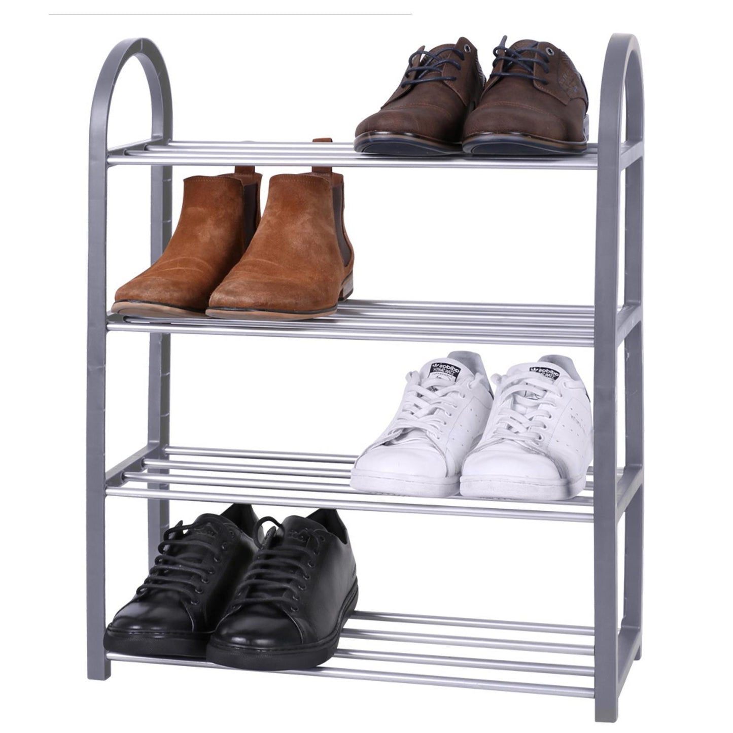 Compact and Sturdy 4-Tier Shoe Rack for 8 Pairs