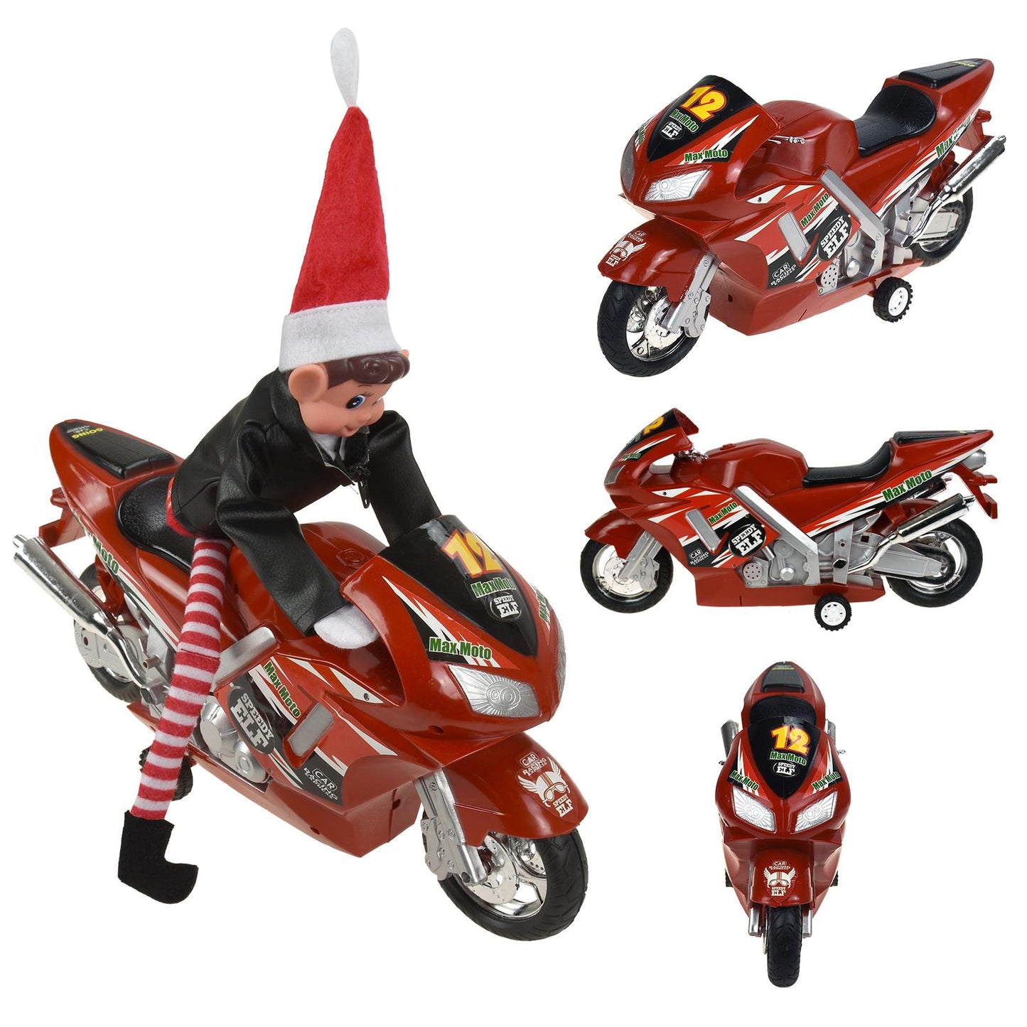 Add Some Quirky Charm with Elf Motorbike Selection Ornament