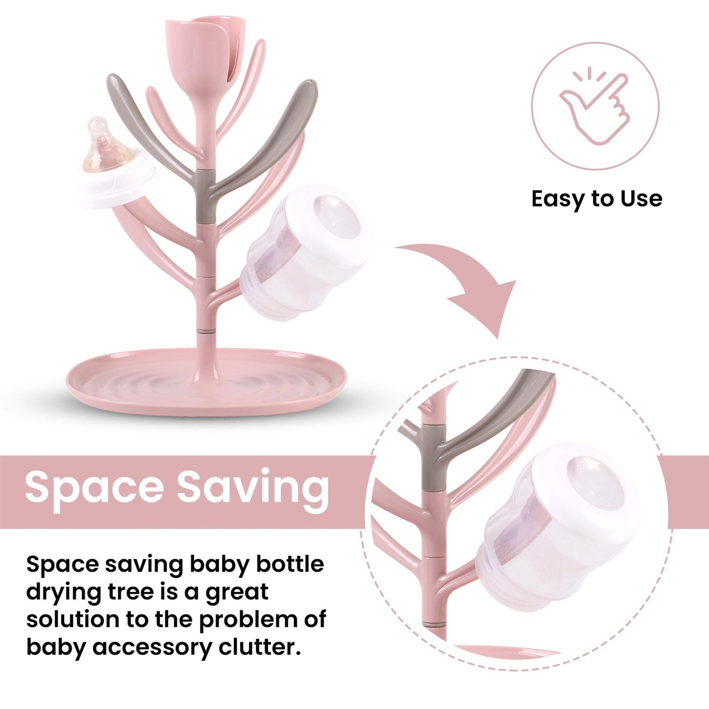 Baby Bottle Drying Rack Tree Design