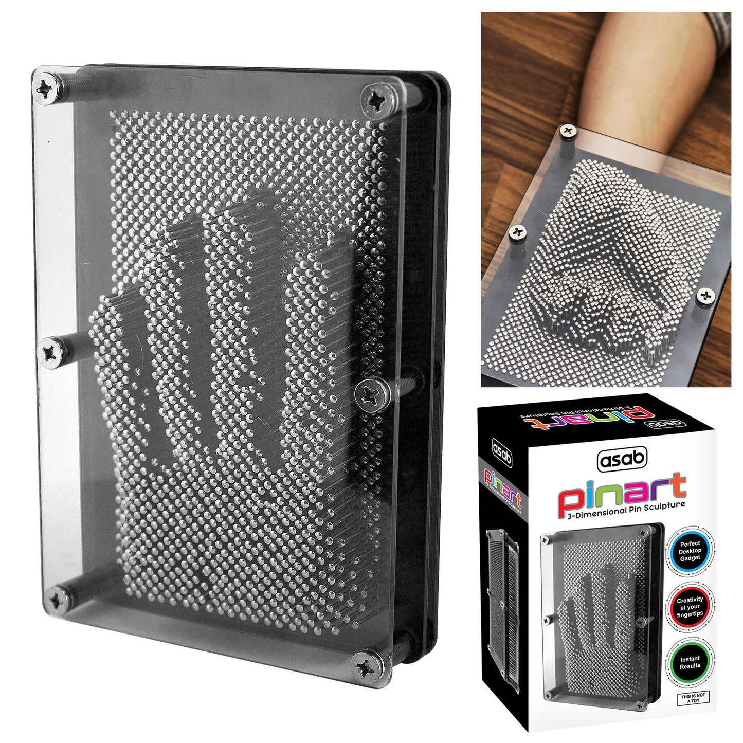 Fun and Interactive 3D Metal Pin Art Gadget for Kids and Adults