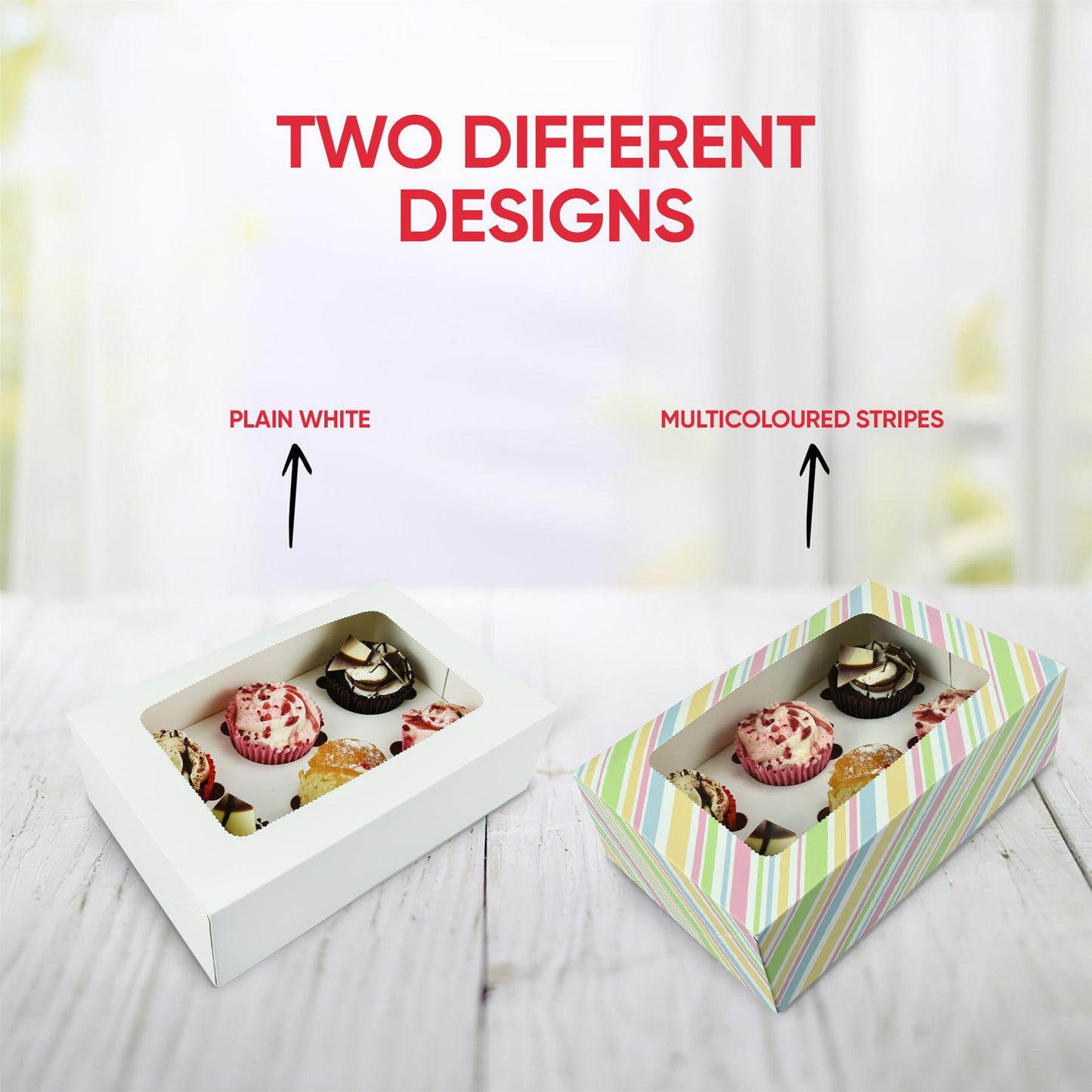Clear Cupcake Containers with Dividers