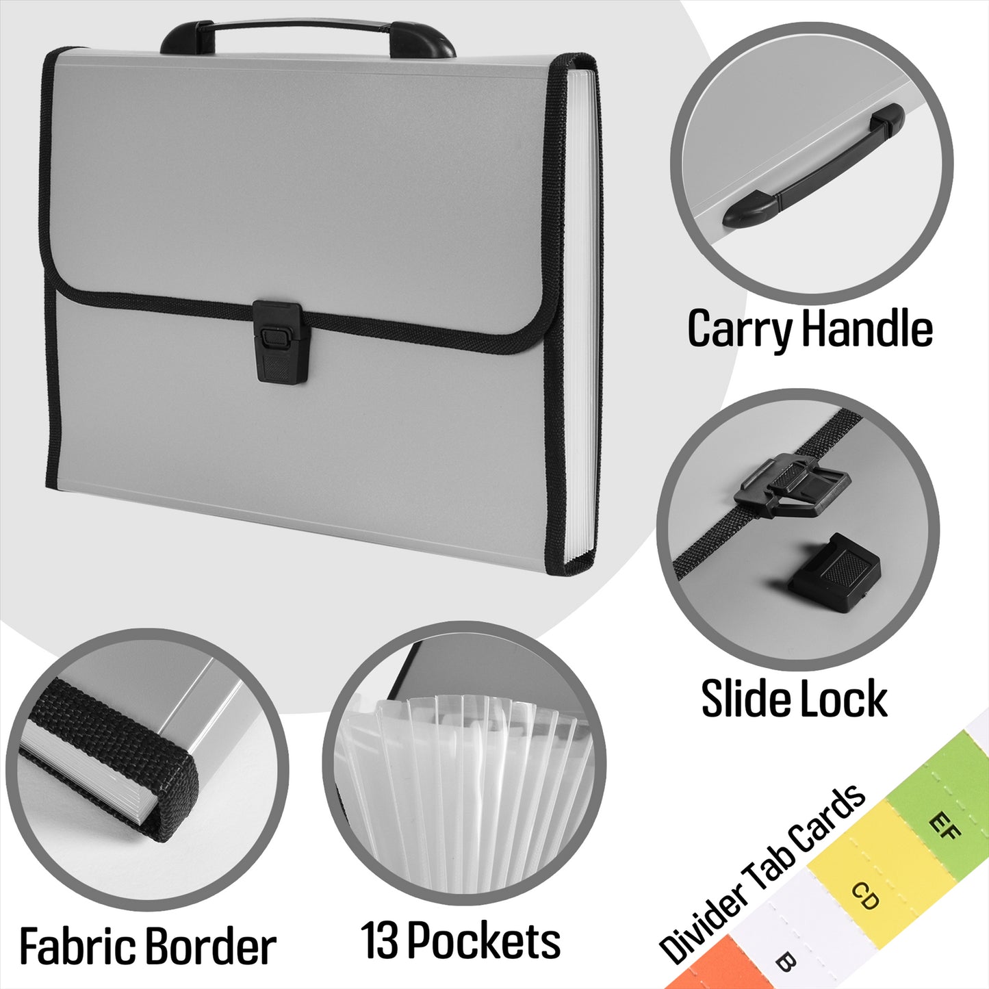 A4 Expanding File Folder With 13 Pockets For Organizing Documents