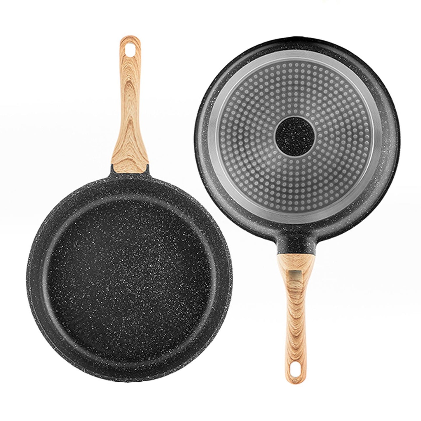 Non-Stick Aluminum Frying Pan With Heat-Resistant Handle And Easy To Clean Surface