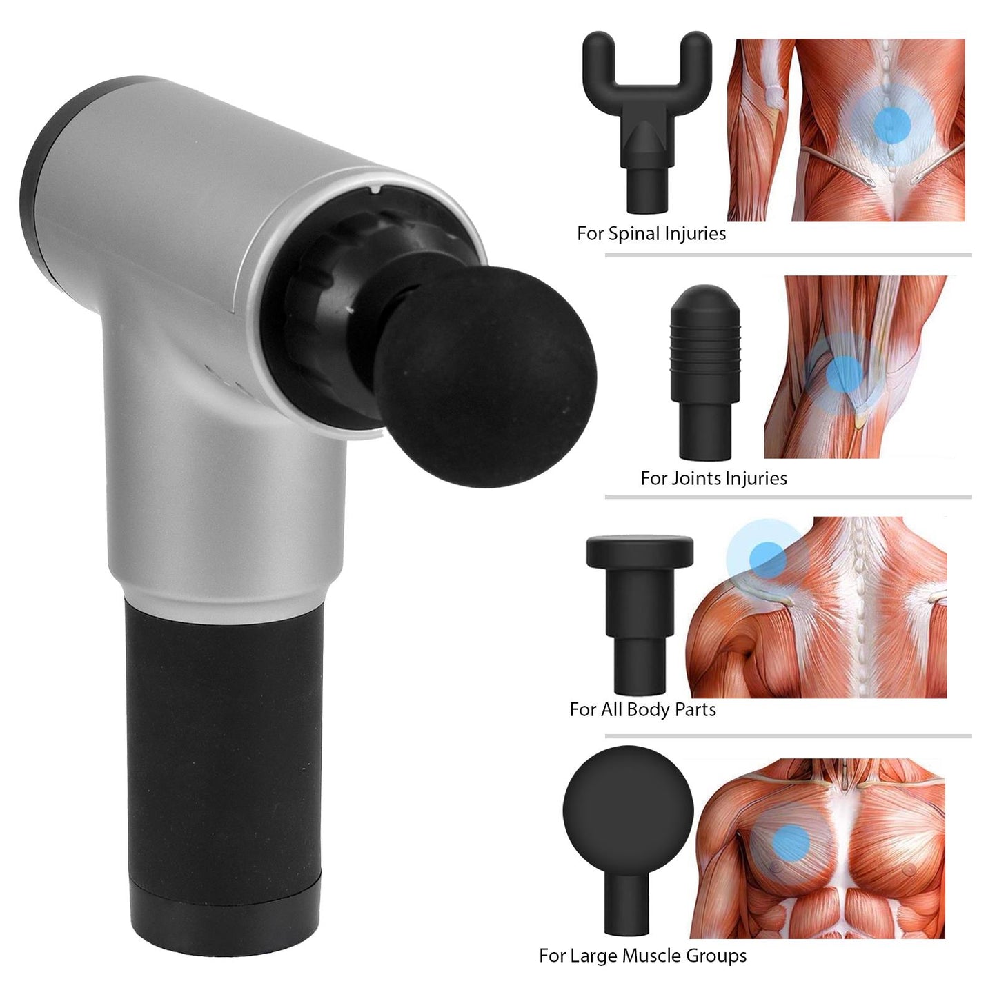 Soothe Aches And Pains With 4-Head Massage Gun