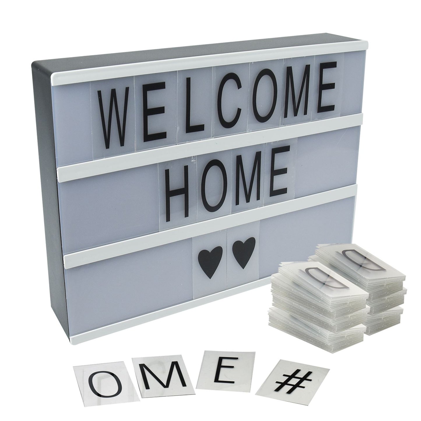 Customizable A4 Cinematic Lightbox with Letters for Personalized Messages