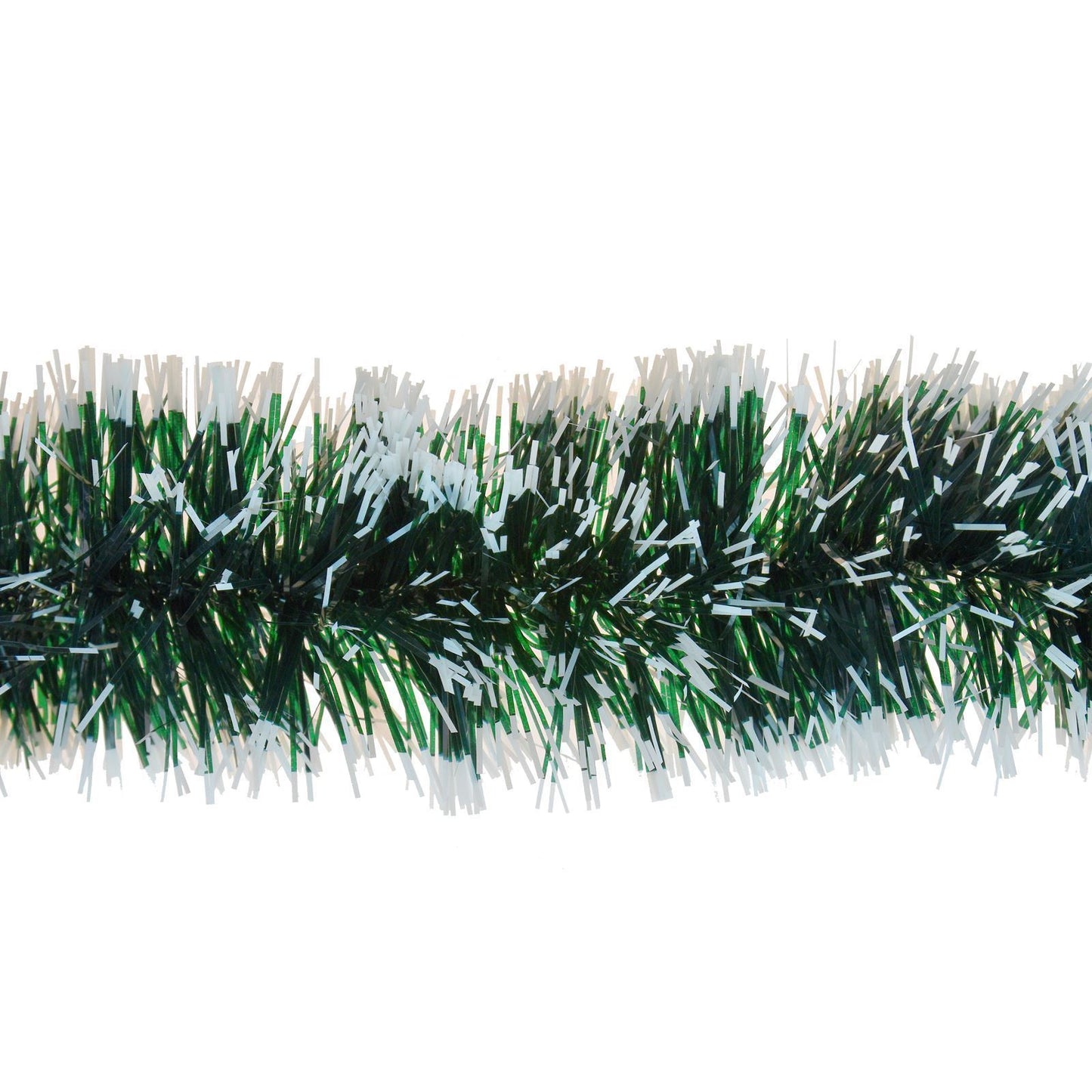 2M Green Snow-Tipped Tinsel Garland For Christmas Decorations