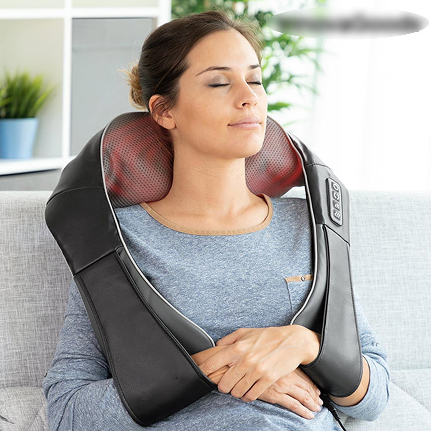 Electric Neck Massager Deep Tissue Kneading Massage Pillow Portable Shoulder Massager